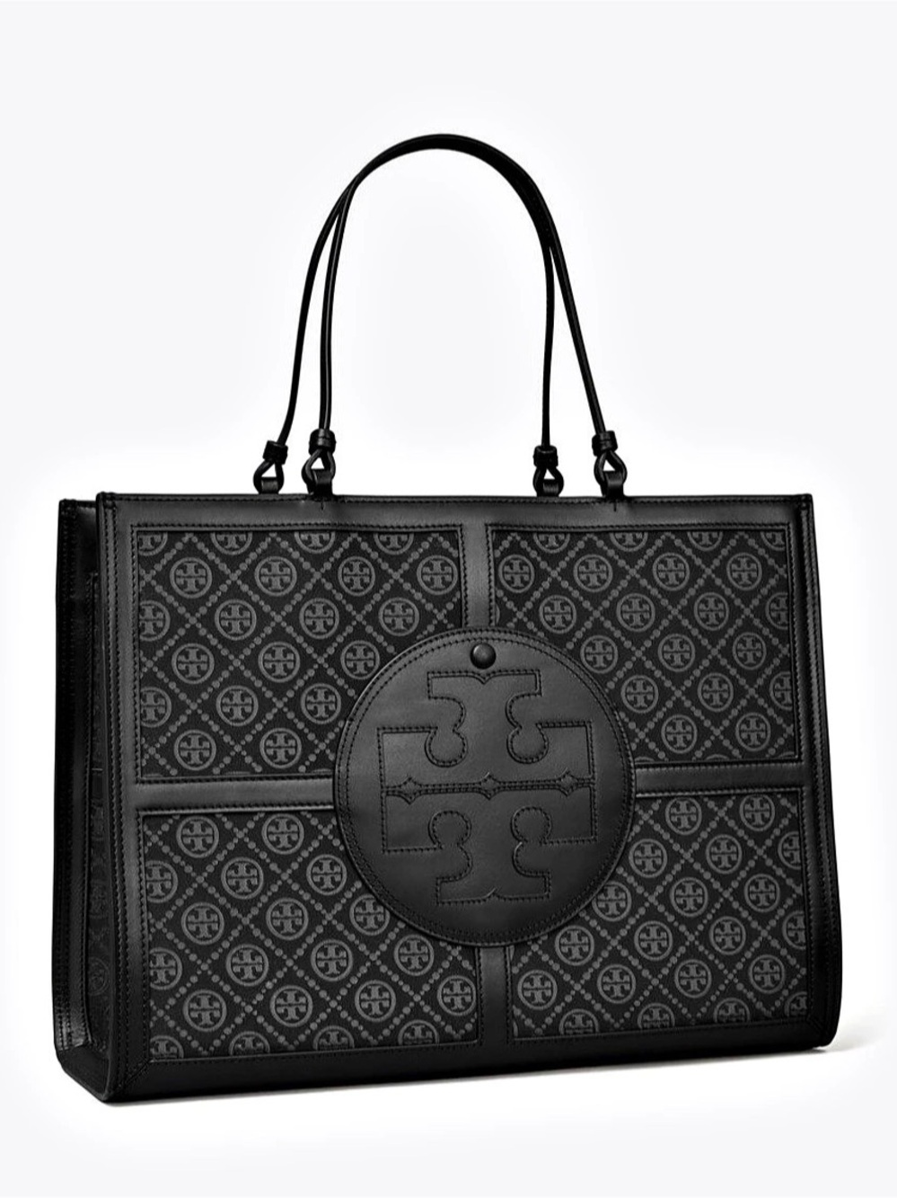 TORY BURCH T MONOGRAM ELLA QUADRANT TOTE